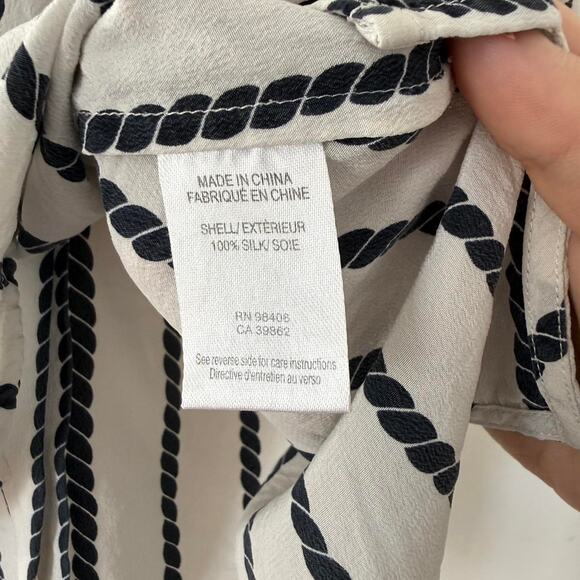 SILK STRIPED THEORY TOP - Picture 6 of 6